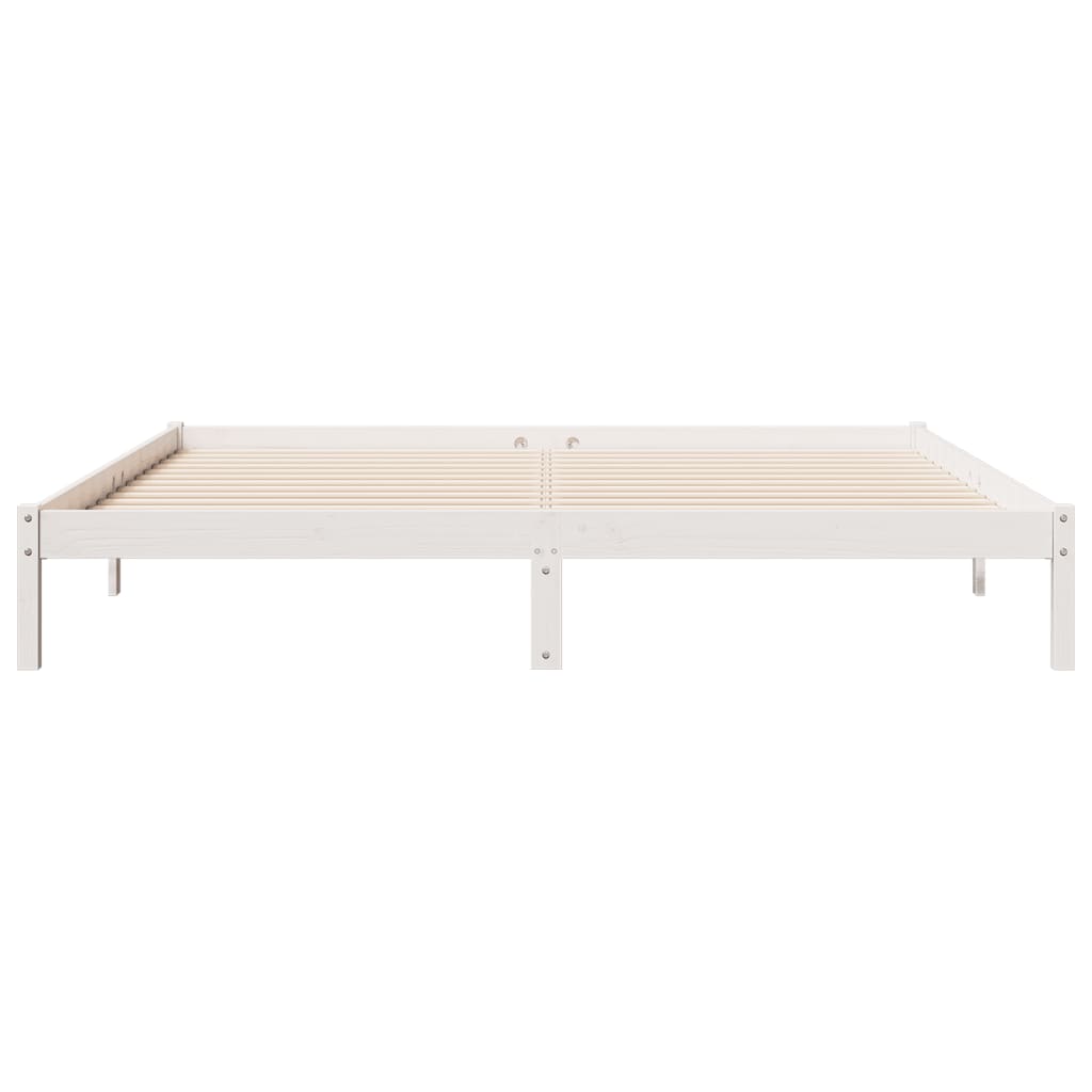 Vidaxl Dłuższe Łóżko Bez Materaca, Białe, 180X220 Cm, Drewno Sosnowe