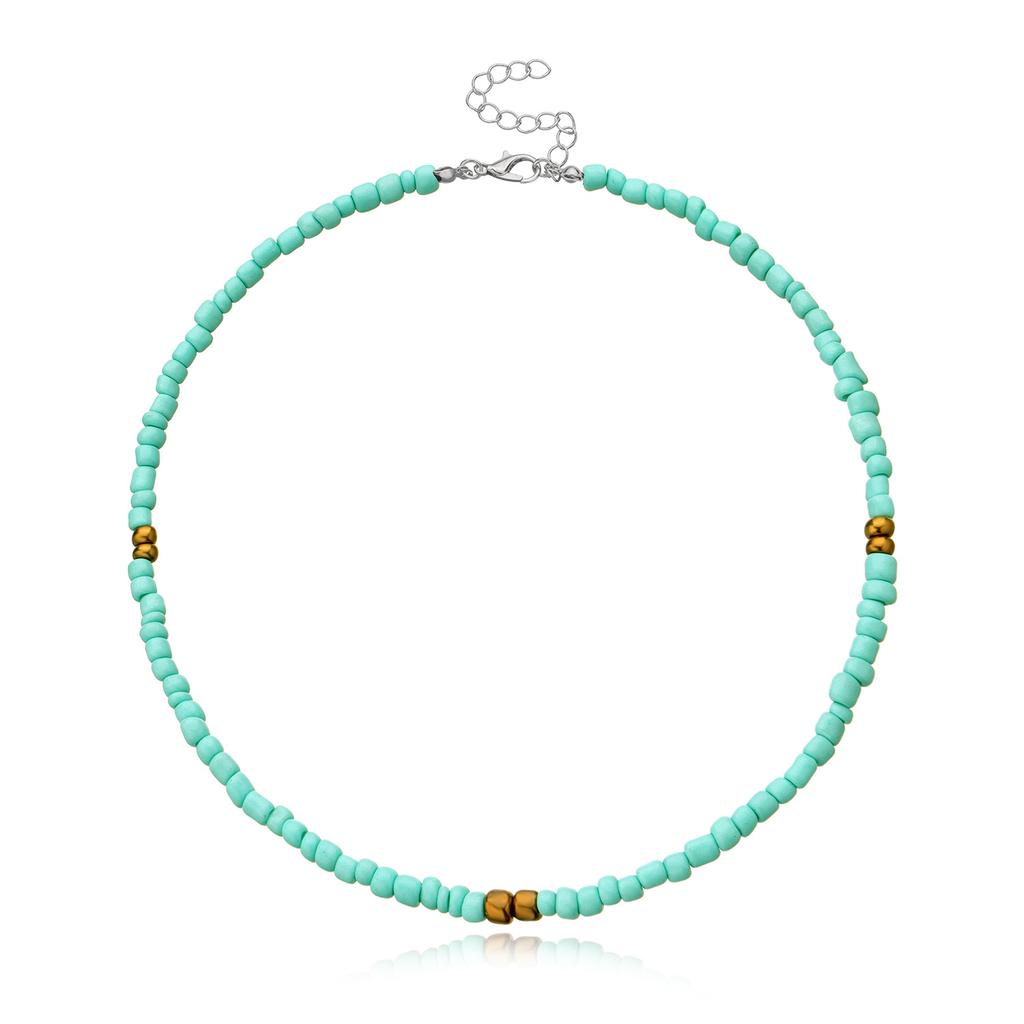Collier ras du cou en perles style Boho pour femmes et filles, brin coloré, court, ras du cou, bijoux d'été à la mode, cadeau, nouvelle collection