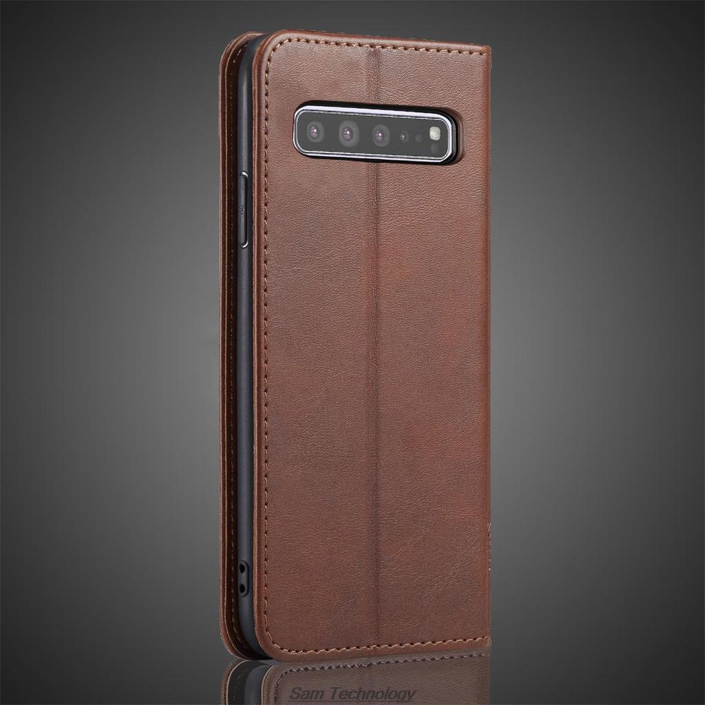 Carcasă din piele cu atracție magnetică pentru Samsung Galaxy S10 5G 6.7" G977B/U/N, husă cu flip, portofel, geantă de telefon, fundas coque
