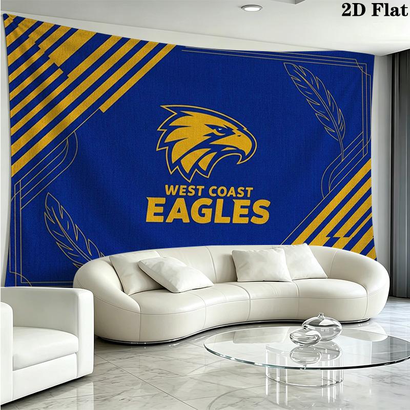 West Coast Eagles Wall Tapestry Aesthetic Wall Hanging Printed Fabric Blanket Decorative Tapestries for Bedroom Living Room Home Decor