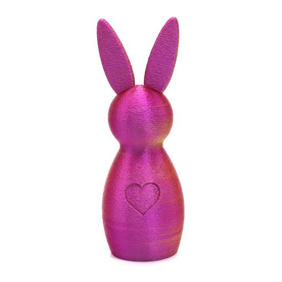 3D-gedruckte Hasenfigur Herz-Hase Statue Osterfeiertag Party Heim Büro Schreibtisch Tier Dekoration Schmuck