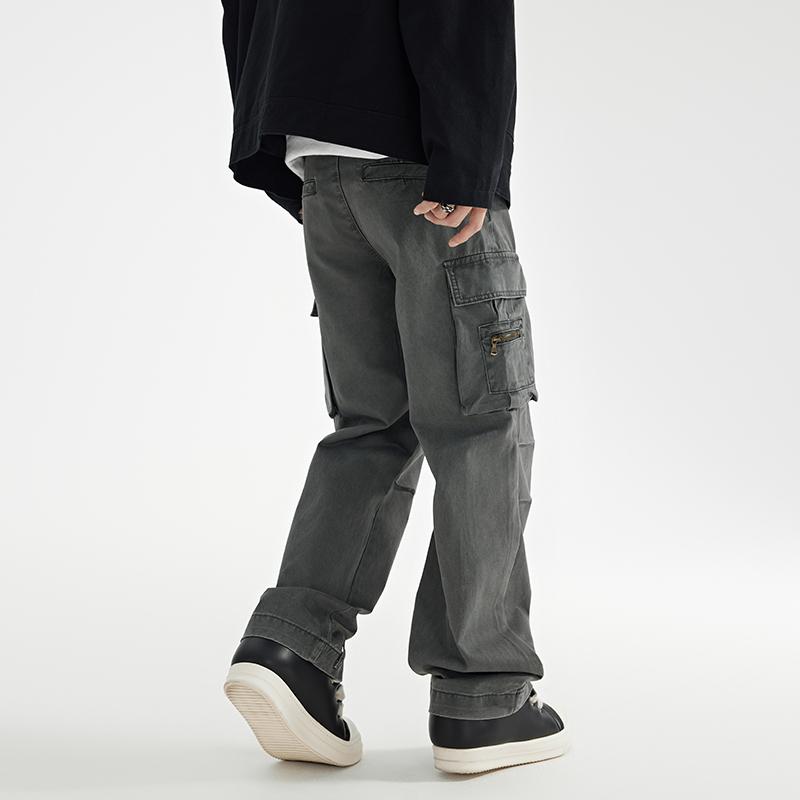 American high street tooling pants men's spring new multi-pocket straight-leg pants ins trendy brand handsome loose casual pants