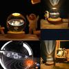 Crystal Ball Night Light,6.0 9cm  Glass Ball Night LED Lamp With Woodern Base,Decorations Gifts