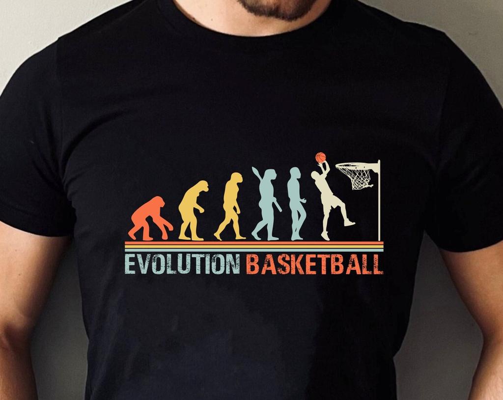 Basketball Evolution T-Shirt Football Player Shirt, Basketball Team Lover Shirt Birthday Gift For Her Family Presents Christmas Xmas Tee Tops