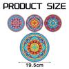 ABUL-4Pcs DIY Diamond Art Painting Placemat Round Non-Slip Acrylic Table Mats For Table Decor Easy Install A