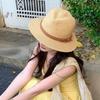 Summer Straw Woven Hat Wide Brim UV Protection Beach Panama Hat Soft Breathable Fedora Sun Hat