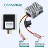 YBBOTT DC To DC 24V To 12V 20A 240W Voltage Car Power Short Circuit Waterproof Buck for Golf Cart Club Car Step-Down Converter, Converter, Protection,