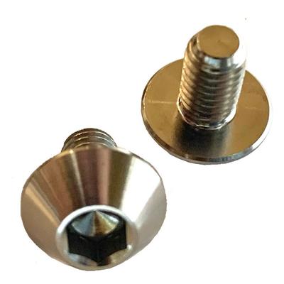 Roost Titanium License Plate Mount Bolts Ti-6AL-4V GR5 64 Titanium (M6 X 10mm 2pcs)