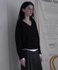 DEHEVE Wool V-Neck Knit [Black]