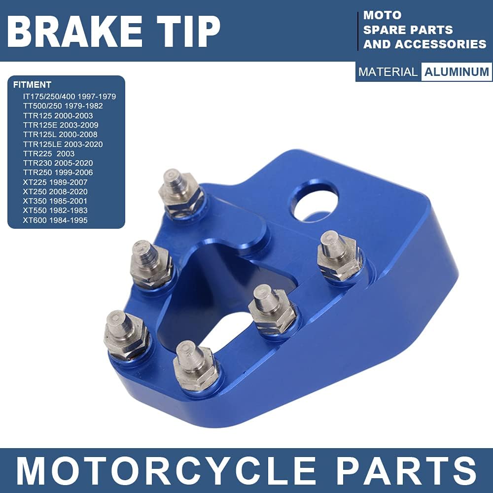 Motorcycle Rear Brake Lever Tip Step Plate Foot Brake Pedal Tip for TTR125 00-03 TTR125E 03-09 TTR125L 00-08 TTR225 2003 TTR230 05-20 TTR250 99-06