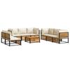 9 Piece Garden Sofa Set with Cushions Solid Acacia Wood