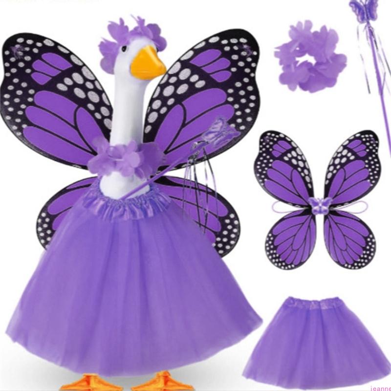 

Doorway Geese Dress With Butterfly Wing Festival Decoration Porch Geese Outfit Ideal For Themed Parties And Event