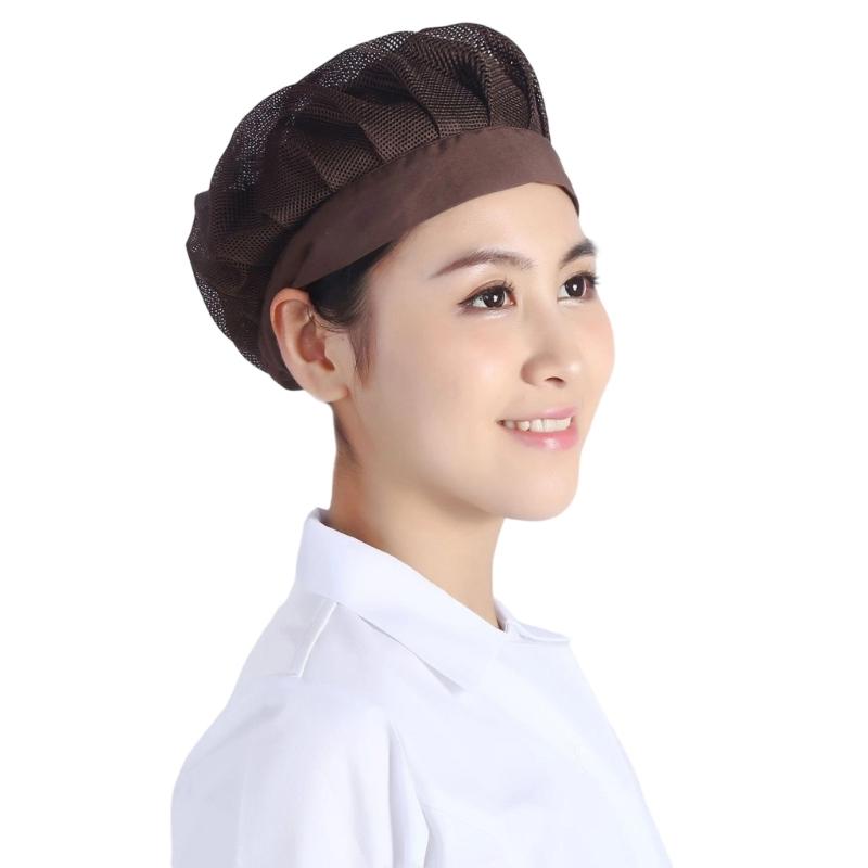 Dustproof Work Cap with Mesh Ventilation for Chefs and Food Handlers Elastic Edge for Secure Fit Foldable for Easy Carry