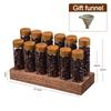 Coffee Beans Storage Container Display Rack Walnut Tea Tube Bottle Glass Espresso Coffee Accessories Tool Barista Coffeware Sets