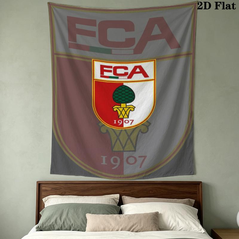 FC Augsburg Wall Tapestry Aesthetic Wall Hanging Printed Fabric Blanket Decorative Tapestries for Bedroom Living Room Home Decor