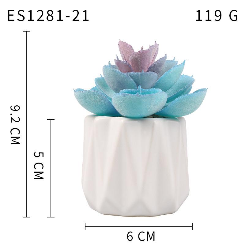 Small, Wavy Cup-Shaped Simulated Succulent Plant Potted Plant, Nordic Office Furniture Fresh Decoration