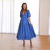 Women's Casual Fashion Trend Summer V-neck Waist Midlength Dress