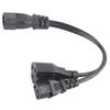 C14 Male to C13 Nema 5‑15R Female Y Splitter Power Cord 1 in 2 Out 10A 250V Waterproof Power Extension Adapter Cable
