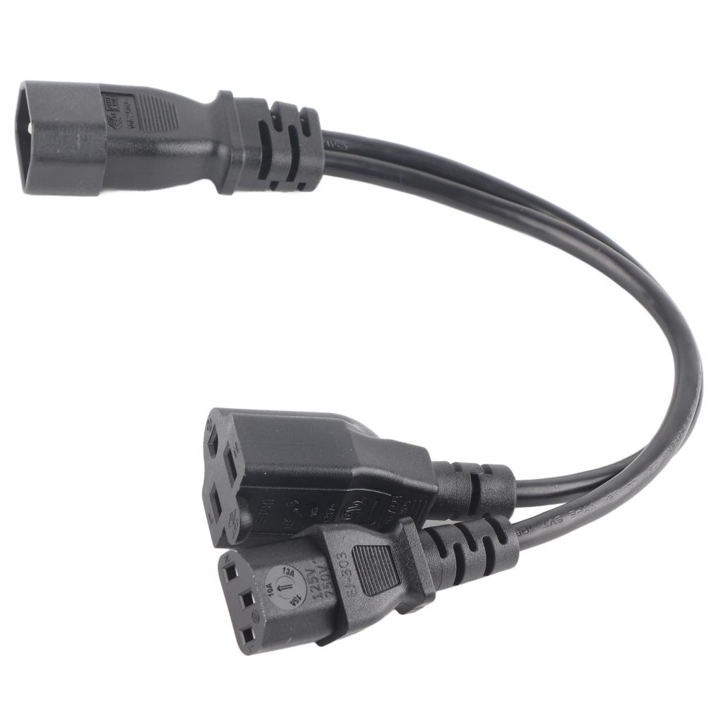 C14 Male To C13 Nema 5‑15R Female Y Splitter Power Cord 1 In 2 Out 10A 250V Waterproof Power Extension Adapter Cable