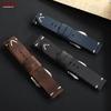 Vintage Genuine Leather Strap Soft Stitching Cowhide Watch Band Crazy Horse Calfskin Bracelet Universal Men's Business Wristband