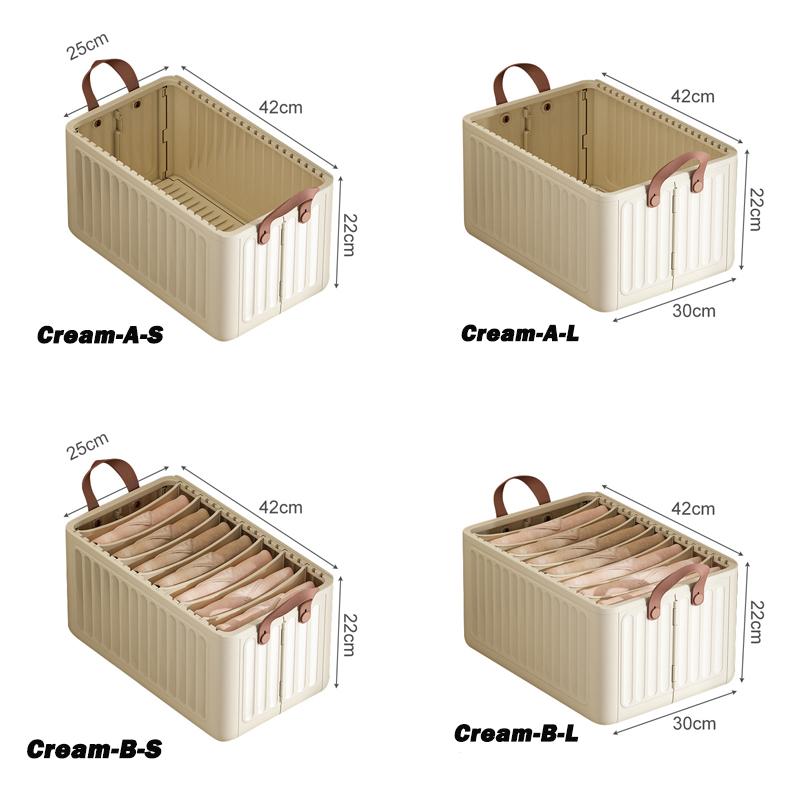 1pc Drawer Clothes Storage Box Foldable Grid Clothes Trousers Storage Basket Large-capacity Storage Box Wardrobe Organizer