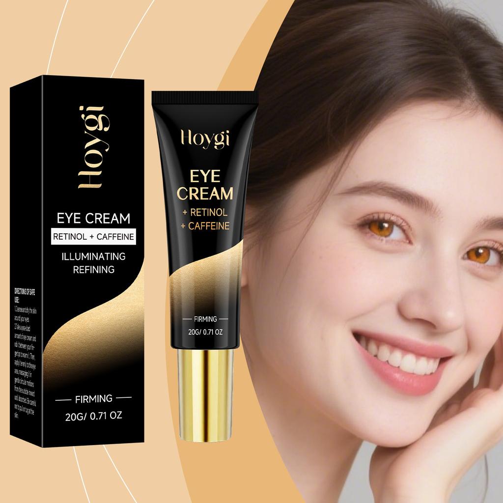 Hoygi Retinol Caffeine Eye Cream Anti Aging Dark Circles Remover Firming Moisturizing Eye Treatment Fine Lines Wrinkles Care Cream 20g.