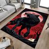 1pc Wolf Howling Moon Carpet Anti Slip Polyester Floor Mat for office.Bedroom