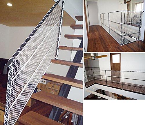 Sac taske Kindersicherheitsnetz mit 100 Kabelbindern zum Schutz vor Stürzen und Tieren (1m x 5m)