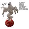Halloween Ghost Pumpkin Decor Swirling Yard Lamp Lighted Spooky Statue Warm LED Outdoor Collectible Haunted House Ornament Decor Fall Autumn Garden