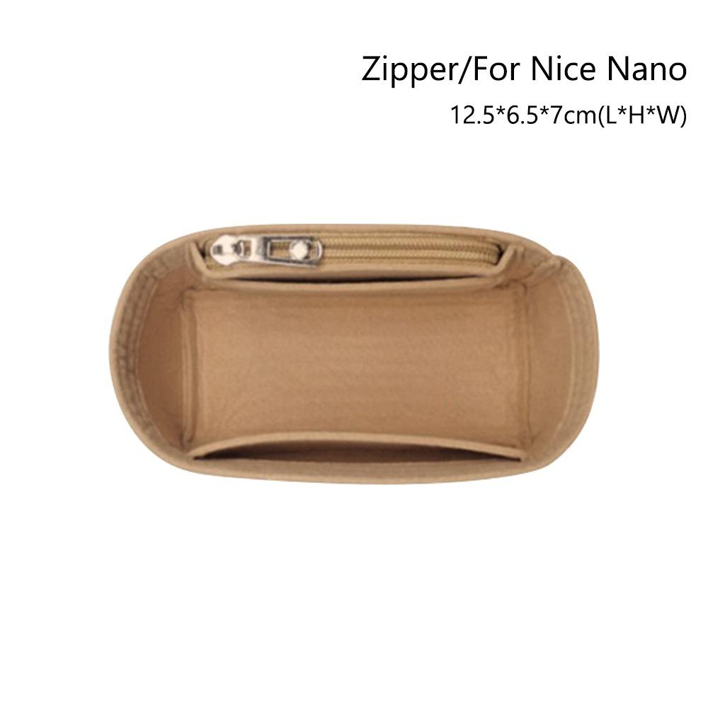 

Durable Felt Handbag Insert Bag Storage Organization Purse Liner Bag Support Portable Bag Organiser for For LV Nice Nano/Mini/BB