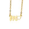 Fashion Initial Pendant Necklace For Women Letter Name Hollow Out Heart Charm Stainless Steel Gold Color Chain Jewelry Gift