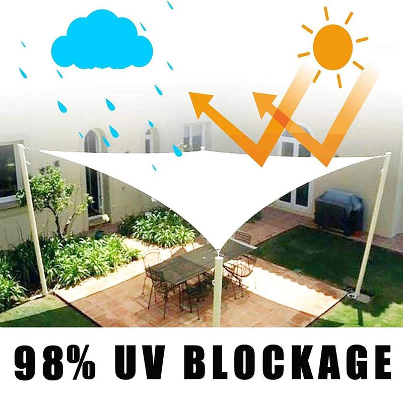 Heavy Duty Sun Shade Sails UV Protection Fade Tear Rust Resistant Rectangle Sunshade Canopy Curved Edges Blocks Sunlight Awnings