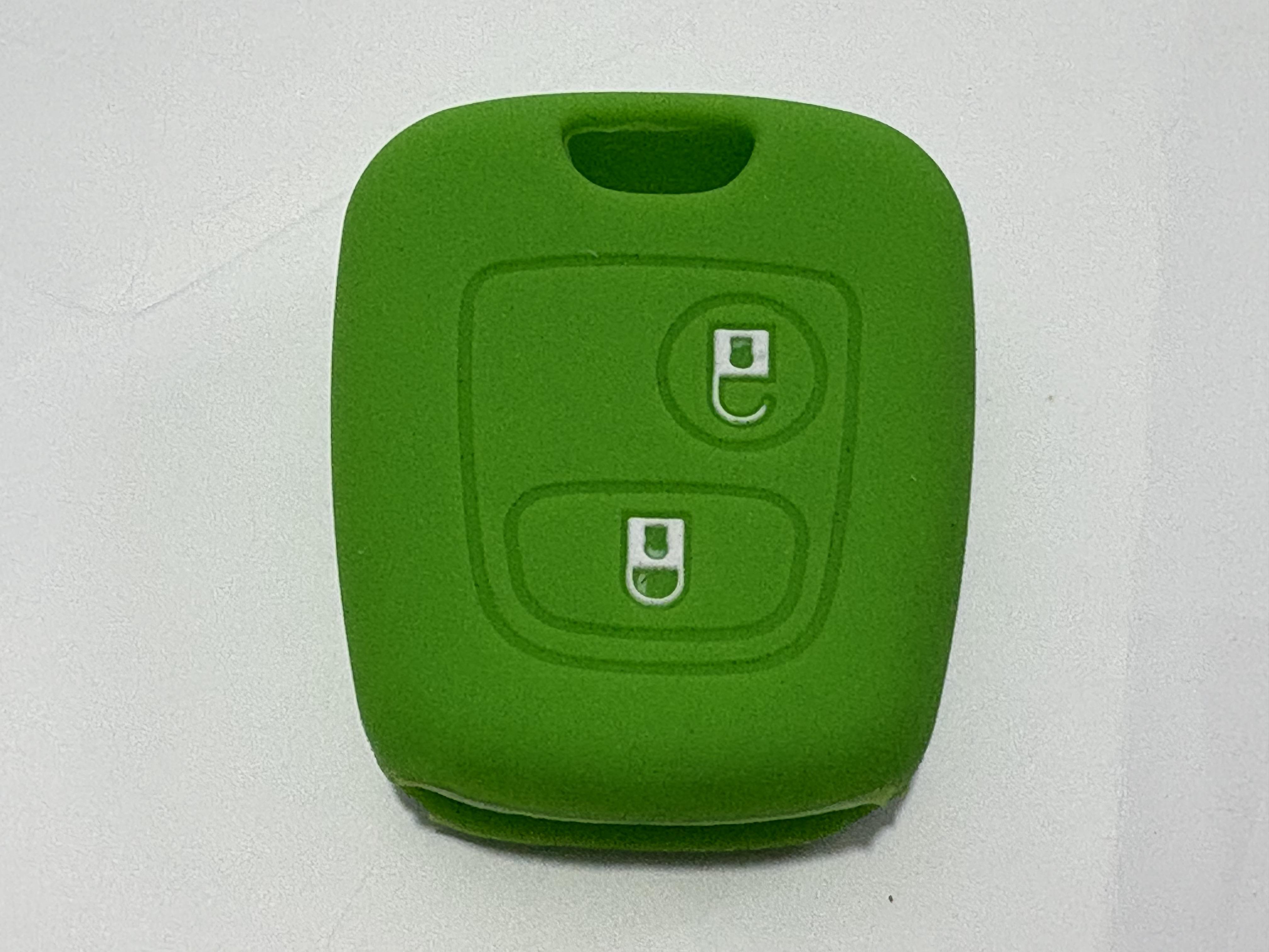 

1 Pc Silicone Car 2 Buttons Key Protector Cover Case For Peugeot 106 107 206 207 307 Remote Blank Shell Auto Parts Accessories зелений