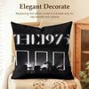 Band TThe  Cushion Cover Natural Linen Organic Fabric DoubleSided Printing Sofa Home Decor Gift Pillow Case