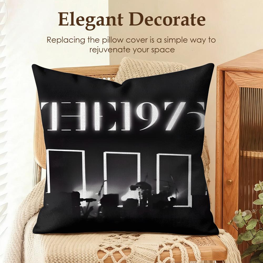Band TThe Cushion Cover Natural Linen Organic Fabric DoubleSided Printing Sofa Home Decor Gift Pillow Case
