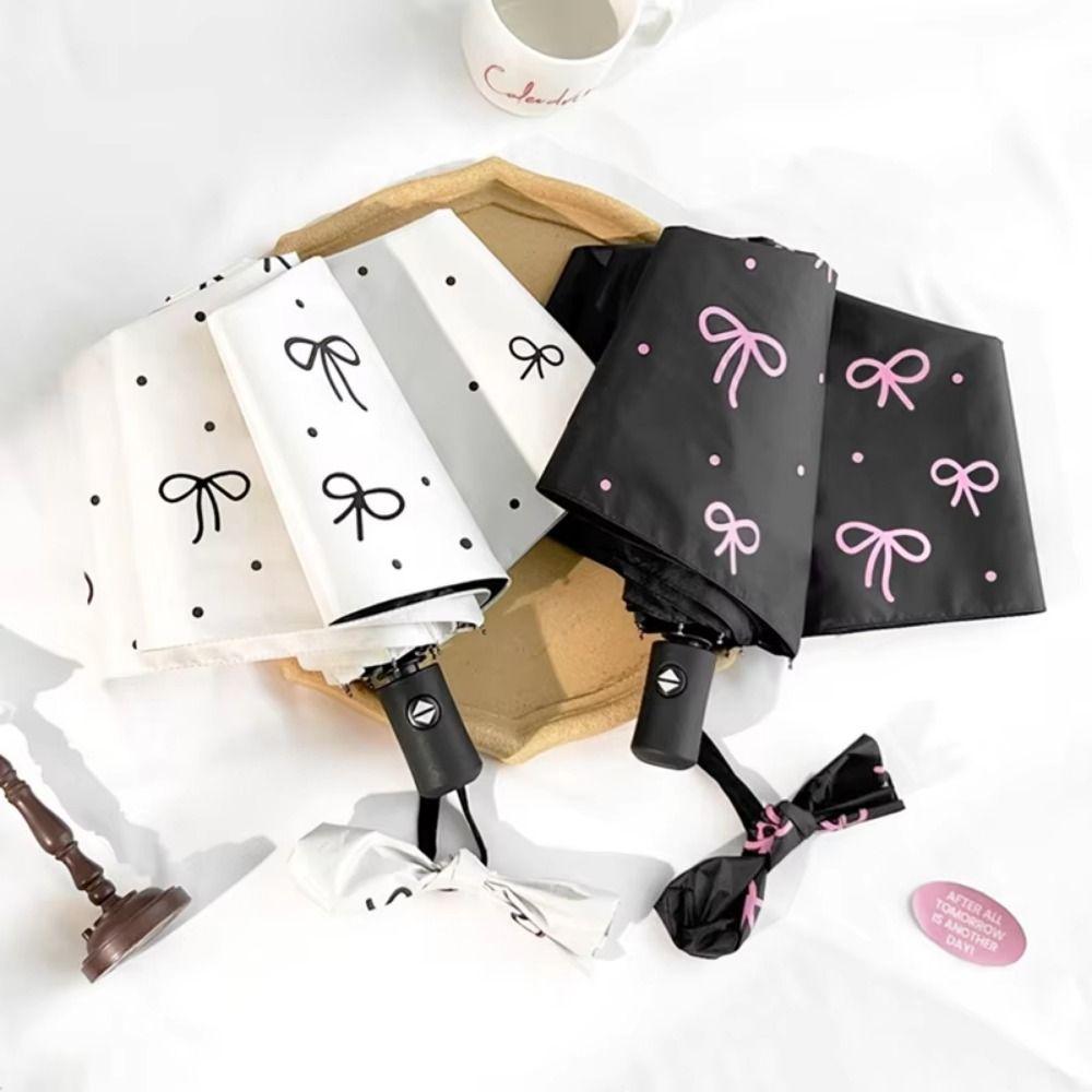 UPF50 Travel Rain Umbrella INS Hand Operated Parasol Sturdy Mini Sun Umbrella  Travel