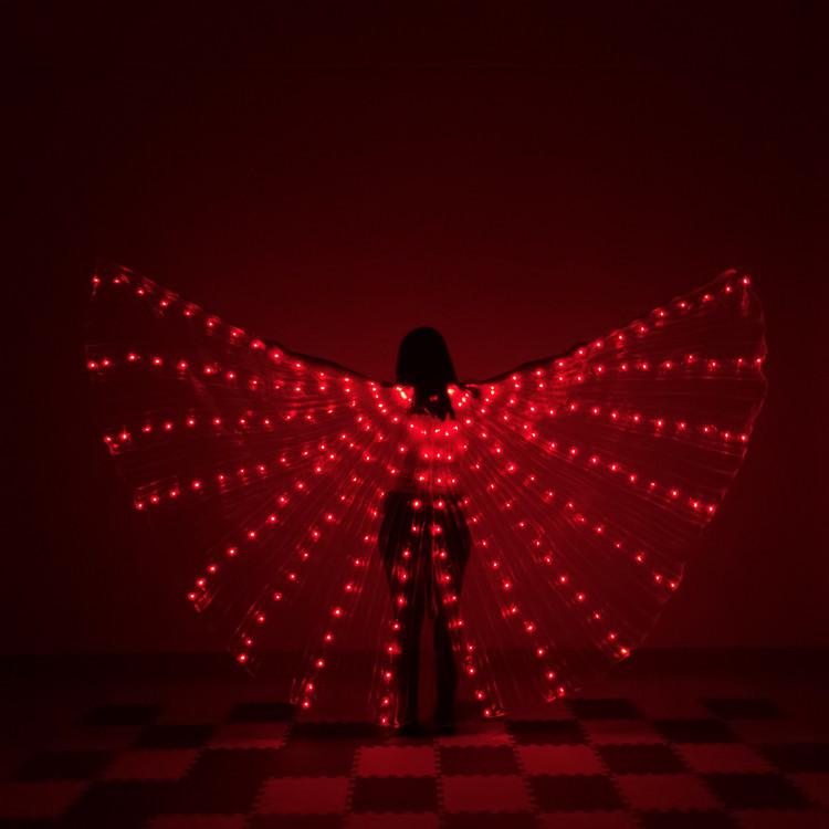 LED Luminous Rainbow Butterfly Belly Dance Wings