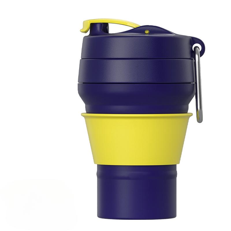 

Складная силиконовая чашка, портативная соломенная чашка, устойчивая к падению детская чашка, подарочная чашка, пищевая кофейная чашка 350ml