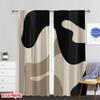 Flat Printing Popular Pography Banner Geometric Art Durable Polyester Curtains Set Of 2 Made