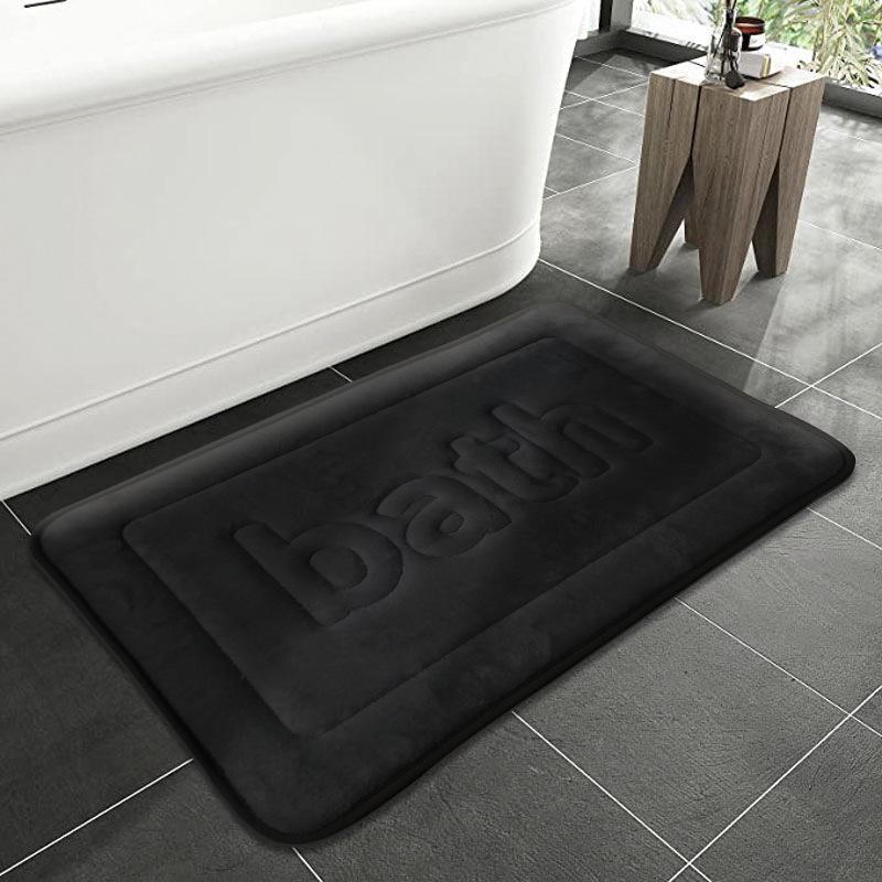Thickened Non-Slip Absorbent Bathroom Floor Mat with Slow-Rebound Sponge