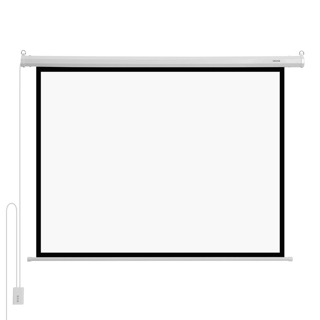 VEVOR Motorized Projector Screen, 1829 mm 4:3 1080 HD Electric Projection Screen, Wall Mounted Projection Dispaly Projector with Remote Control