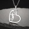 Volleyball  In Heart Necklaces for Women Player Fan Stainless Steel Pendant Neck Chain Fashion Geometry Sport Jewelry