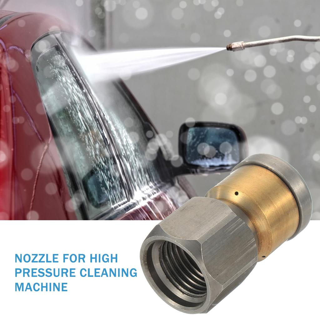 Durable 4000PSI Sewer Jetter Nozzle G1/4" Button Nose Pressure Drain Hose Pipe Tap Spray Nozzle For Car Home Pipe Cleaning