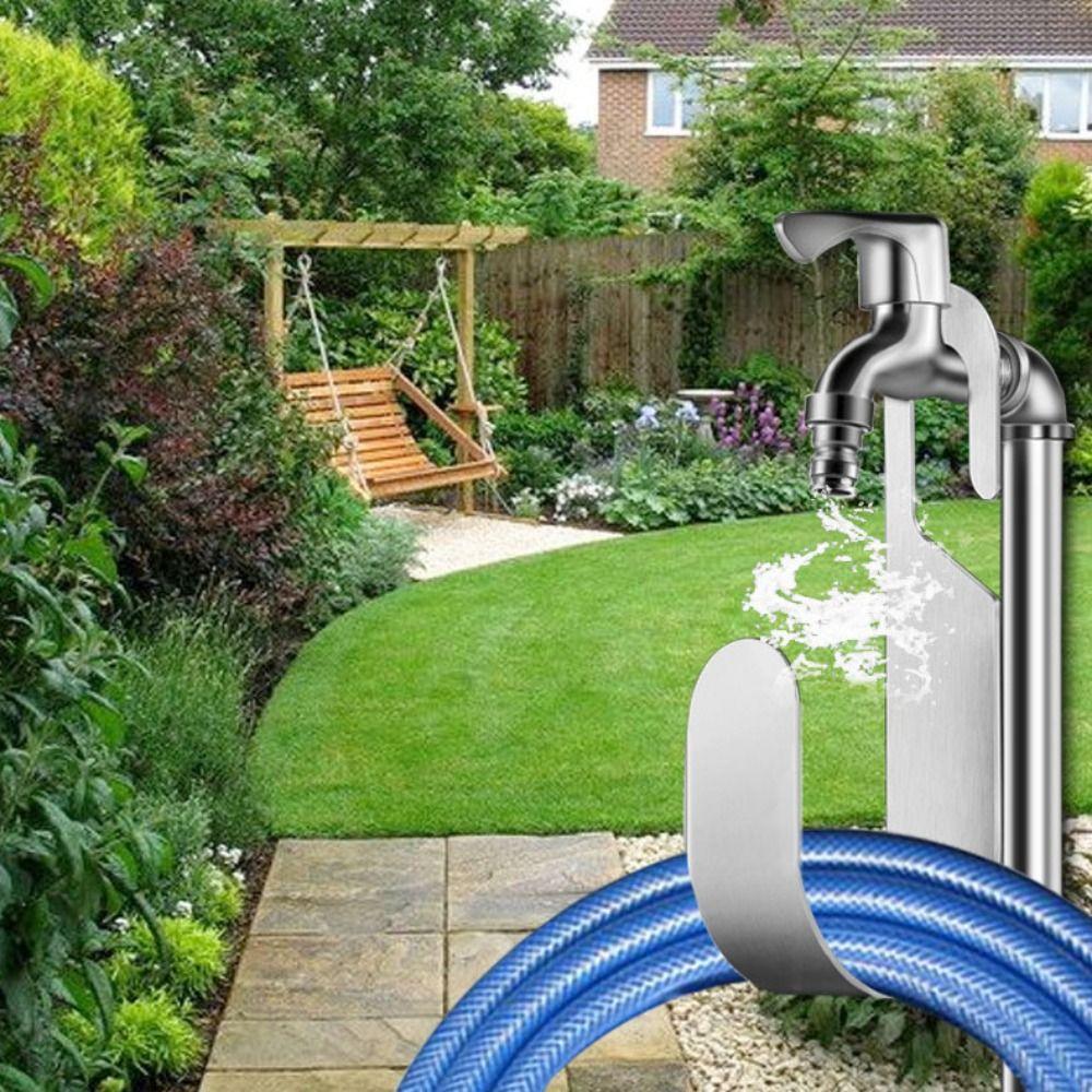 Portable Tap Watering Hose Organizer Wall Mount Hose Pipe Reel Holder  Outdoors