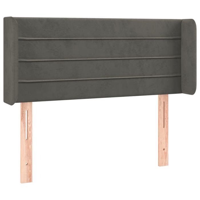 VidaXL LED Headboard Bedroom Furniture Single Bed Accessory Headboard Bed Frame Interior Dark Grey 3123413