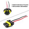 Wire Pigtail S Female H11 Two Harness Head Light Low Beam Socket Connector Plug