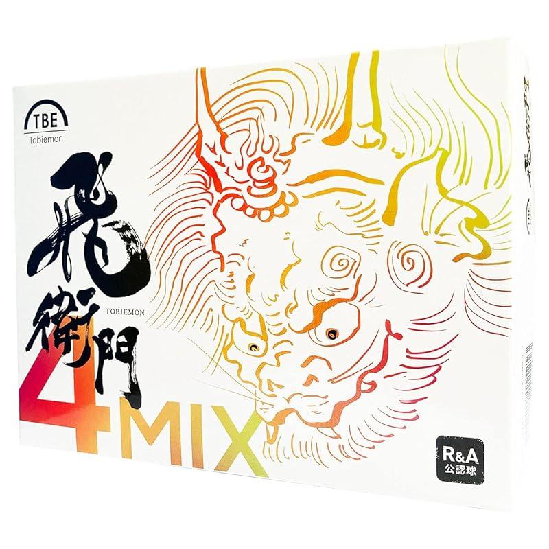 

golf ball TOBIEMON fluorescent matte color R&A official ball 1 dozen (12 balls) visibility of Hiemon (4 colors mix)