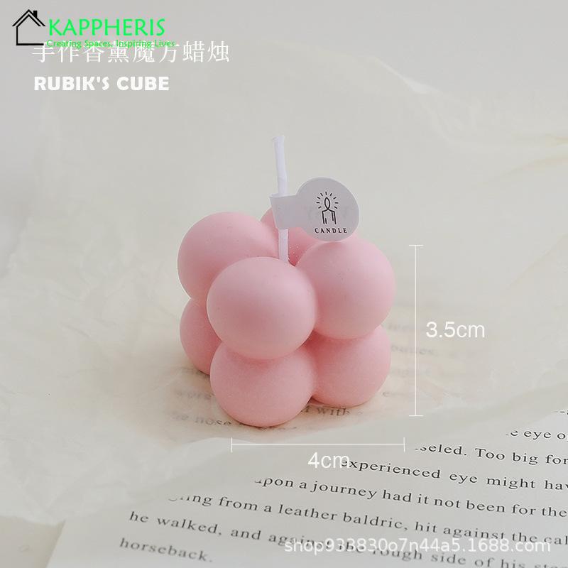 Decorative Aromatic Candles Mini Rubik's Cube Scented Candles Colored Fragance Candle Decoration for Home