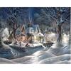 Full Round Diamond Painting Handmade Winter Scenery Cross Stitch 5d Diamond Embroidery House Landscape Decor