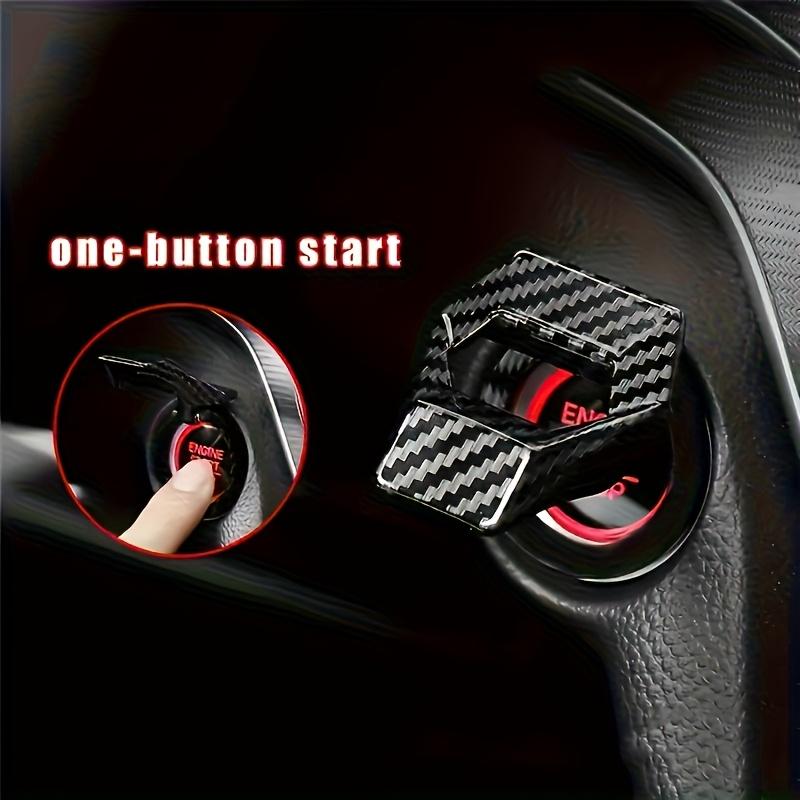 Car One Key Start Cover Ignition Switch Protection Cover, Car Interior One Key Start Protection Scratch Resistant Decorative Cover